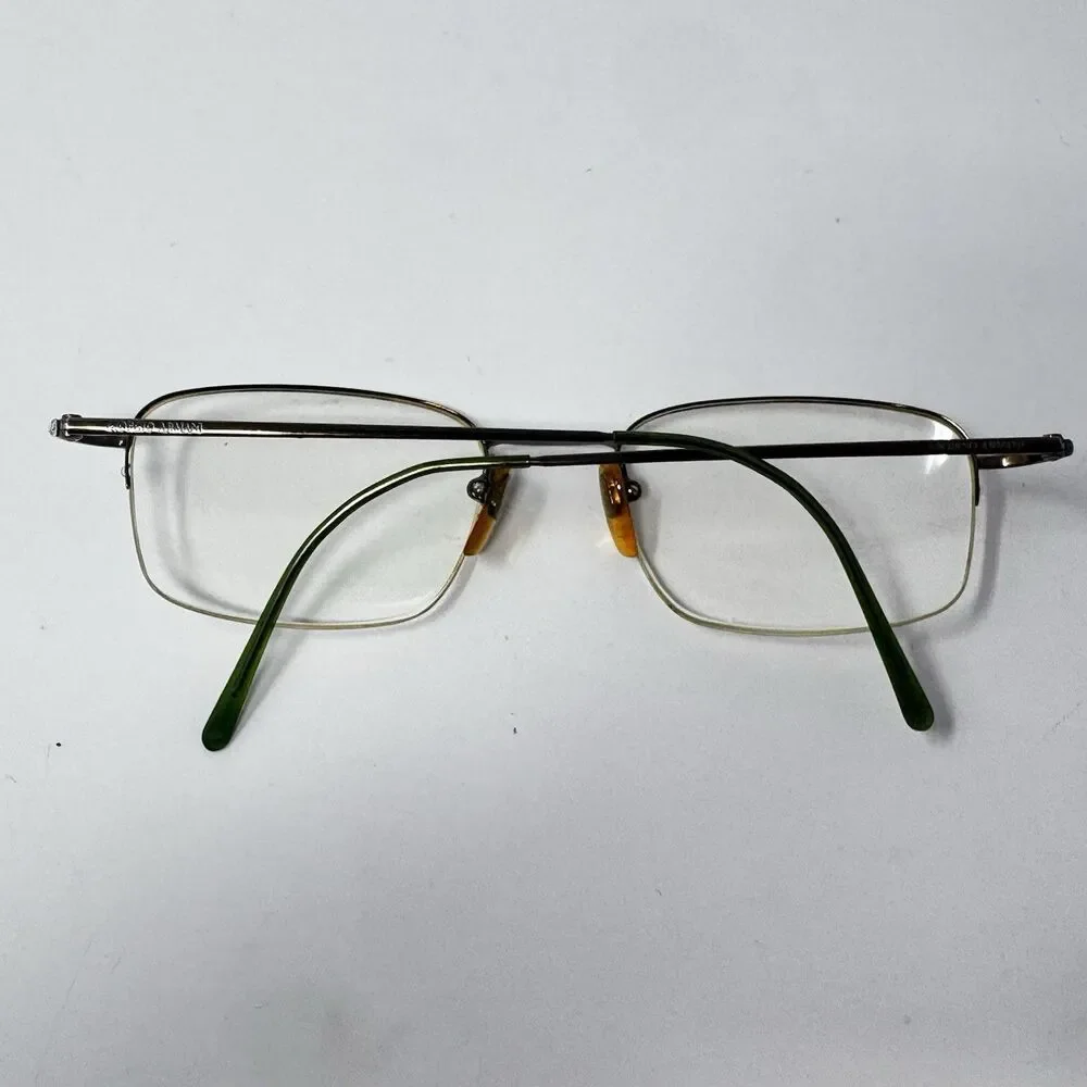 Giorgio Armani 1048 1138 Brown Semi Rimless Eyeglass Frames 50-19-135 Italy